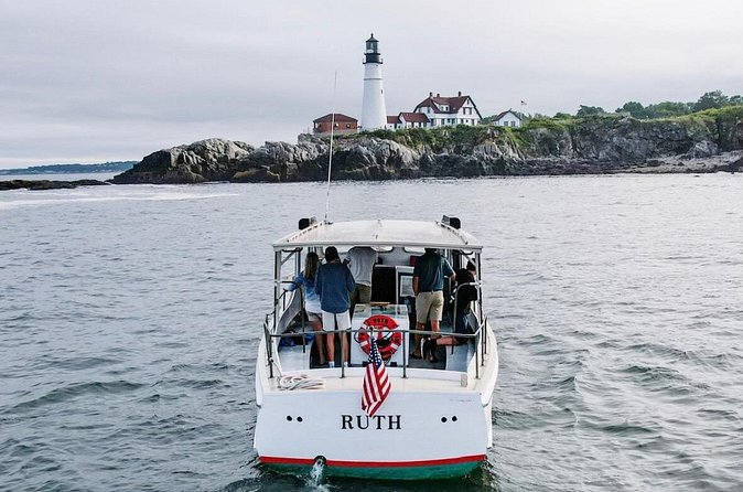 Afternoon Lighthouse Cruise Along the Coast of Portland Maine - Ram Island Ledge Light Station (1905): the “emerges from the water” look