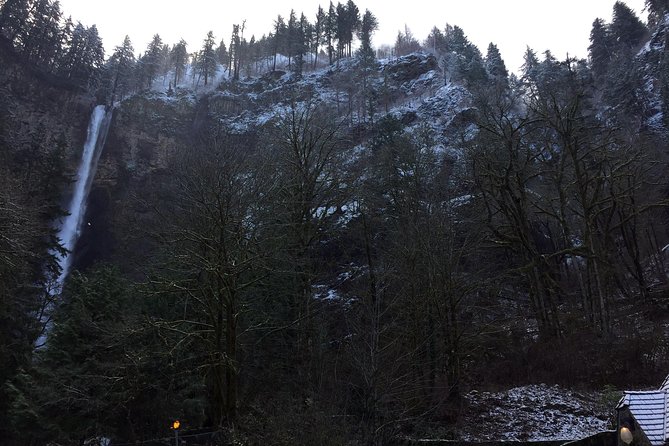 Full-Day Mt Hood Waterfall Tour with Lunch and Wine Included - Multnomah Falls and the Columbia River icons you can actually see