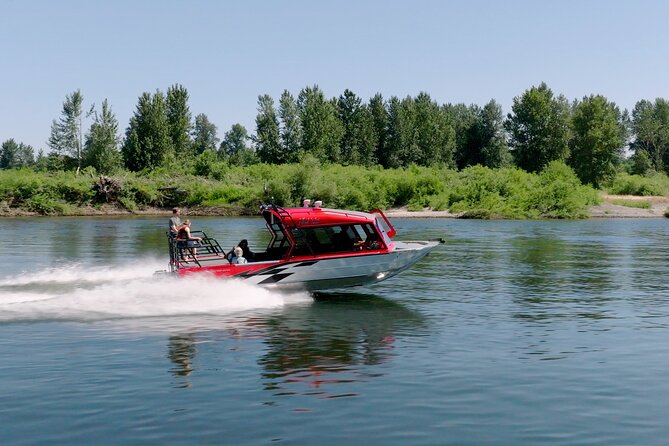 Guided Jetboat Tour for Six -Private - Mid-ride breaks, local wildlife talk, and that island stretch