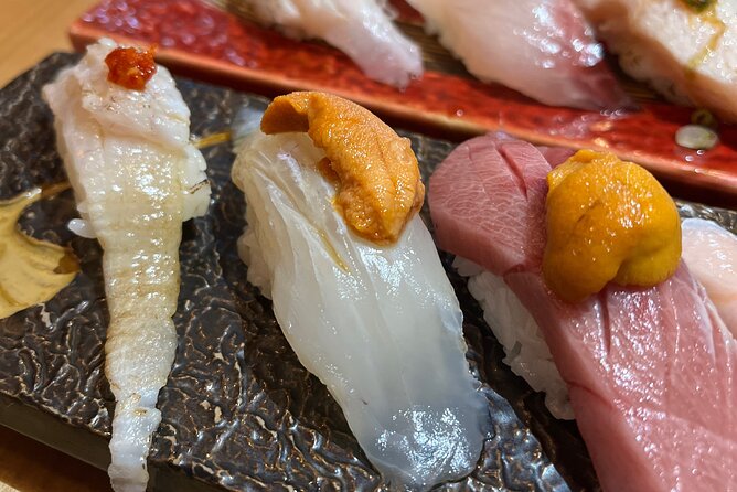 Portland Sushi Omakase Tour – 3 Stops, Small Group - Stop 1 at 406 SW 13th Ave: a seated opener with a clear sushi lesson