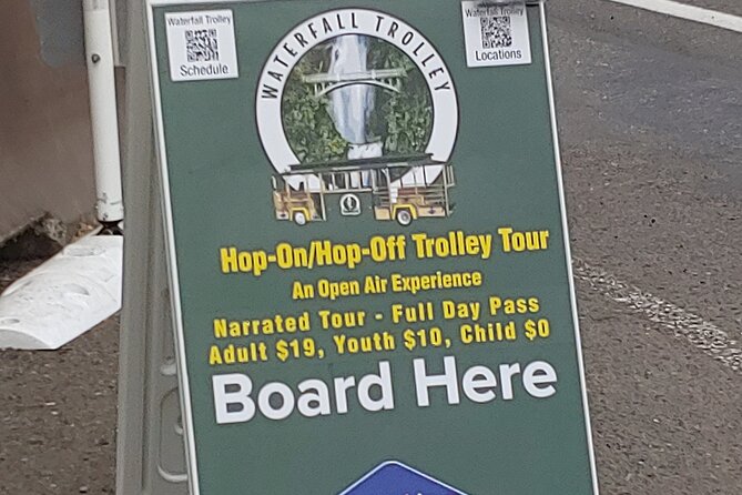 Waterfall Hop-On Hop-Off Trolley Tour Multnomah Falls Day Pass - The route: what each stop is really for